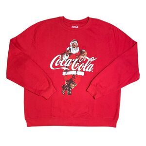 Refreshed St. Nick - Licensed Mens Holiday Crew Fleece, Cotton/Poly Blend Crewne